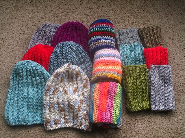 I've got 6 handmade beanie hats, 3 handmade scarves &amp; 6 pairs handmade fingerless gloves ready to be posted out.
If you run or work for a homeless outreach project in UK I'm happy to send them free of charge if you can use them.
Inbox me for more details.
#KindnessCornerOfX