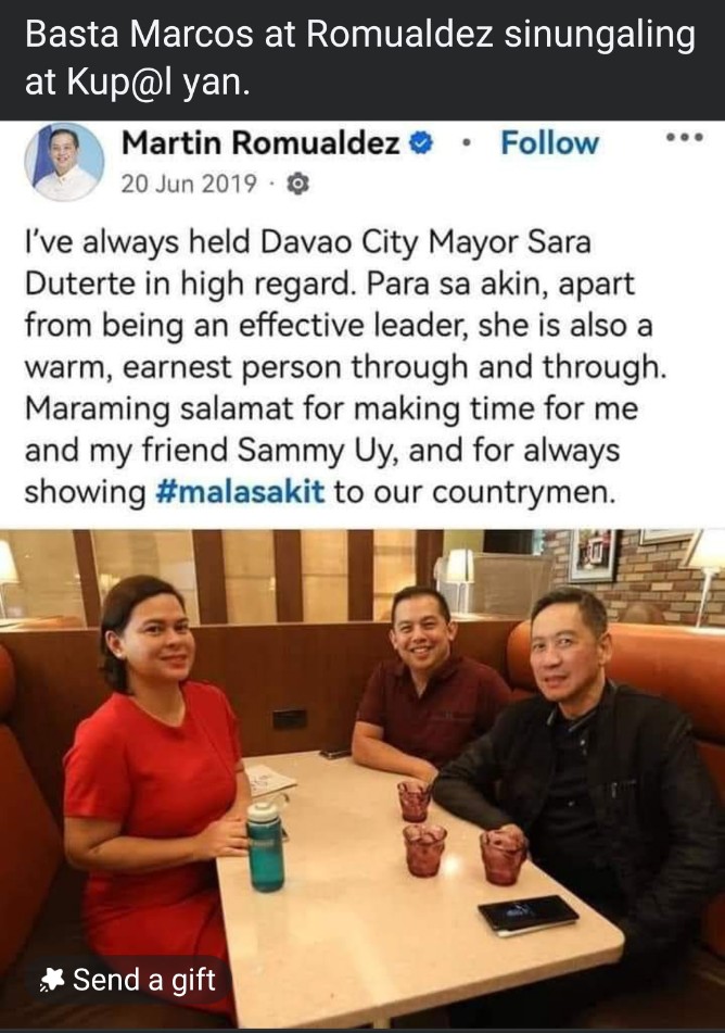 JaredXenos's tweet image. THE PERFECT TRAITORS. Ito yung mga example na mga traydor,mambubudol na pagkatapos silang tulungan ni Tatay Digong, VP Sara at Pastor Quiboloy ay basta saksakin na lang nila sa likod para lang sa kanilang pagkagahaman sa power at pera