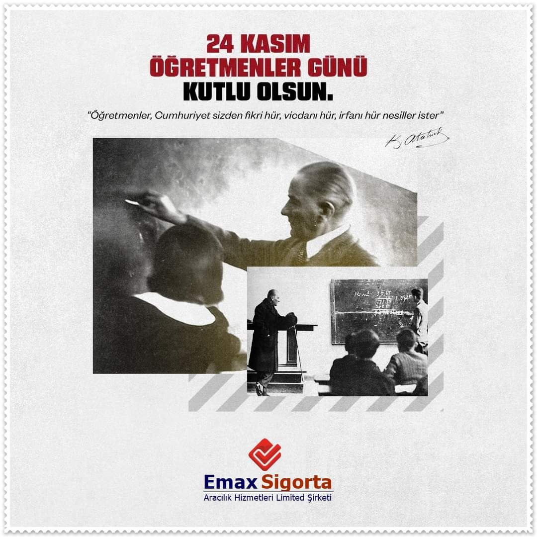 Öğretmenler, Cumhuriyet sizden fikri hür, vicdanı hür, irfanı hür nesiller ister. Hepimizin yaşamında iz bırakan, bizleri hayata hazırlayan tüm öğretmenlerimizin 24 Kasım Öğretmenler Günü kutlu olsun.
#24KASIM #öğretmenlergünü