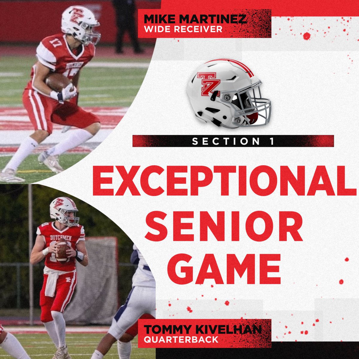 Good luck to Cameron, Mike, Aedan, and Tommy! Tomorrow, they're hitting the field for the Section 1 Exceptional Senior Game at Clarkstown North at 12:00!
