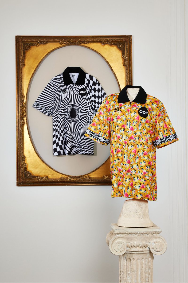 Brand new OOF x Umbro! For our second collab with sportswear legends <a href="/umbro/">Umbro</a>, we’ve enlisted art world superstars Hank Willis Thomas and Rachel Maclean for two limited edition works of sartorial psychedelia. Hang it in the Louvre, etc, etc...
£65 from oofgallery.com