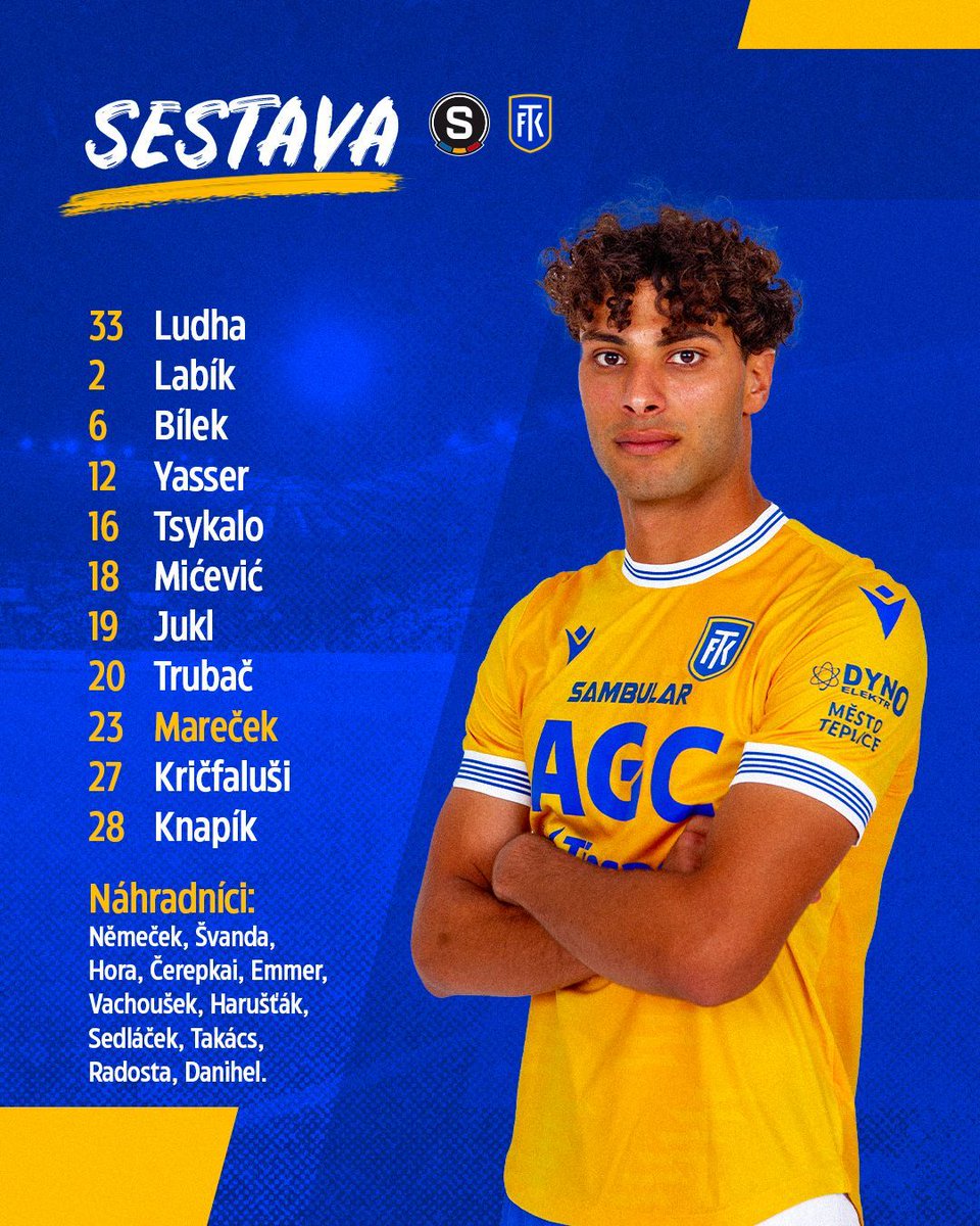 FK_Teplice's tweet photo. ℹ️ Do sestavy se vrací Mo Yasser, poprvé v sezóně naskočí také Jan Knapík! Navíc na lavičce je poprvé Laco Takács!
#️⃣ #fkteplice #chanceliga #SPATEP https://t.co/hTuKXiraGi