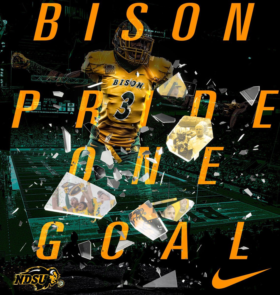 SwanyND's tweet image. Big one in Vermillion today! 
Let’s go Bison! 
#Outright #BisonPride
🦬🤘🏻