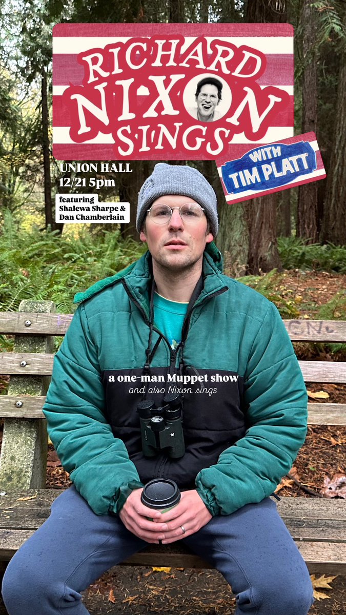 Tim Platt (@timothyplatt) on Twitter photo and if that experience moves you, why not come to the final
RICHARD NIXON SINGS
of the year on 12/21 at <a href="/UnionHallNY/">Union Hall</a>
with <a href="/amfmpm/">daniel chamberlain</a> and <a href="/silkyjumbo/">shalewa sharpe</a>
eventbrite.com/e/richard-nixo⦠and if that experience moves you, why not come to the final
RICHARD NIXON SINGS
of the year on 12/21 at <a href="/UnionHallNY/">Union Hall</a>
with <a href="/amfmpm/">daniel chamberlain</a> and <a href="/silkyjumbo/">shalewa sharpe</a>
eventbrite.com/e/richard-nixoβ¦