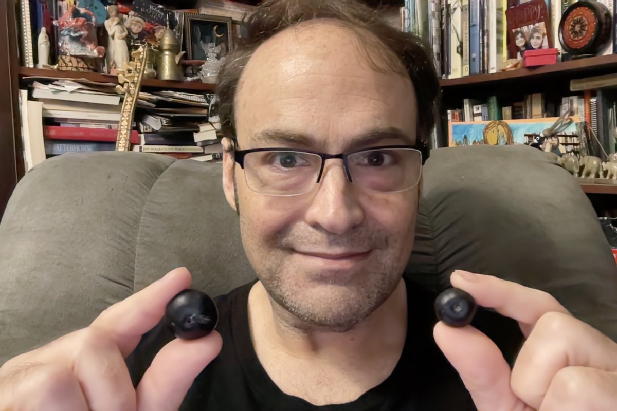 Left: the size of my pituitary tumor last April.  
Right: the size of my tumor this week.  

MRI shows tumor volume shrunk 55% over 6 months. Plus, my latest bloodwork reaffirmed that it's ceased wreaking havoc on my endocrine system.

Time to eat these blueberries. #prolactinoma