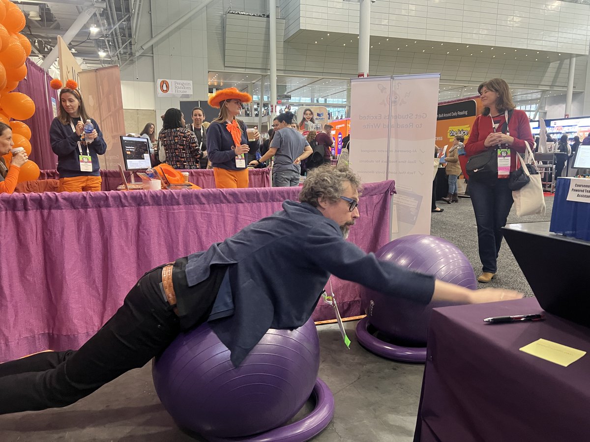 #NCTE24 day 2⃣!
It's been incredible to meet so many teachers who have used WeWillWrite, and learn from many more! 

Visit us at booth 1033 before 6pm to see more of Erlend's yoga moves 🤸