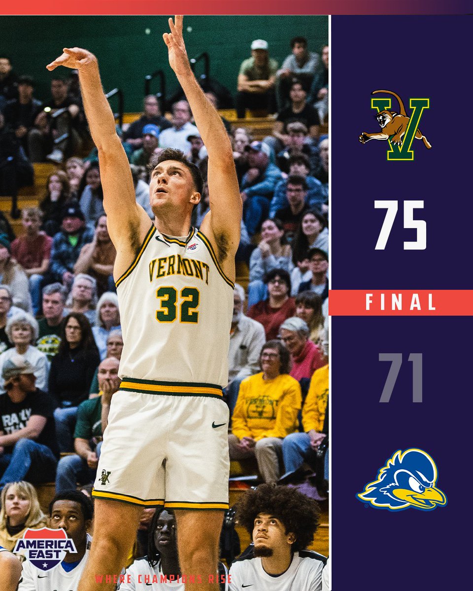 Back-to-back wins for <a href="/UVMmbb/">UVM Men's Basketball</a> as they hold off Delaware thanks to 20 points from Nick Fiorillo!