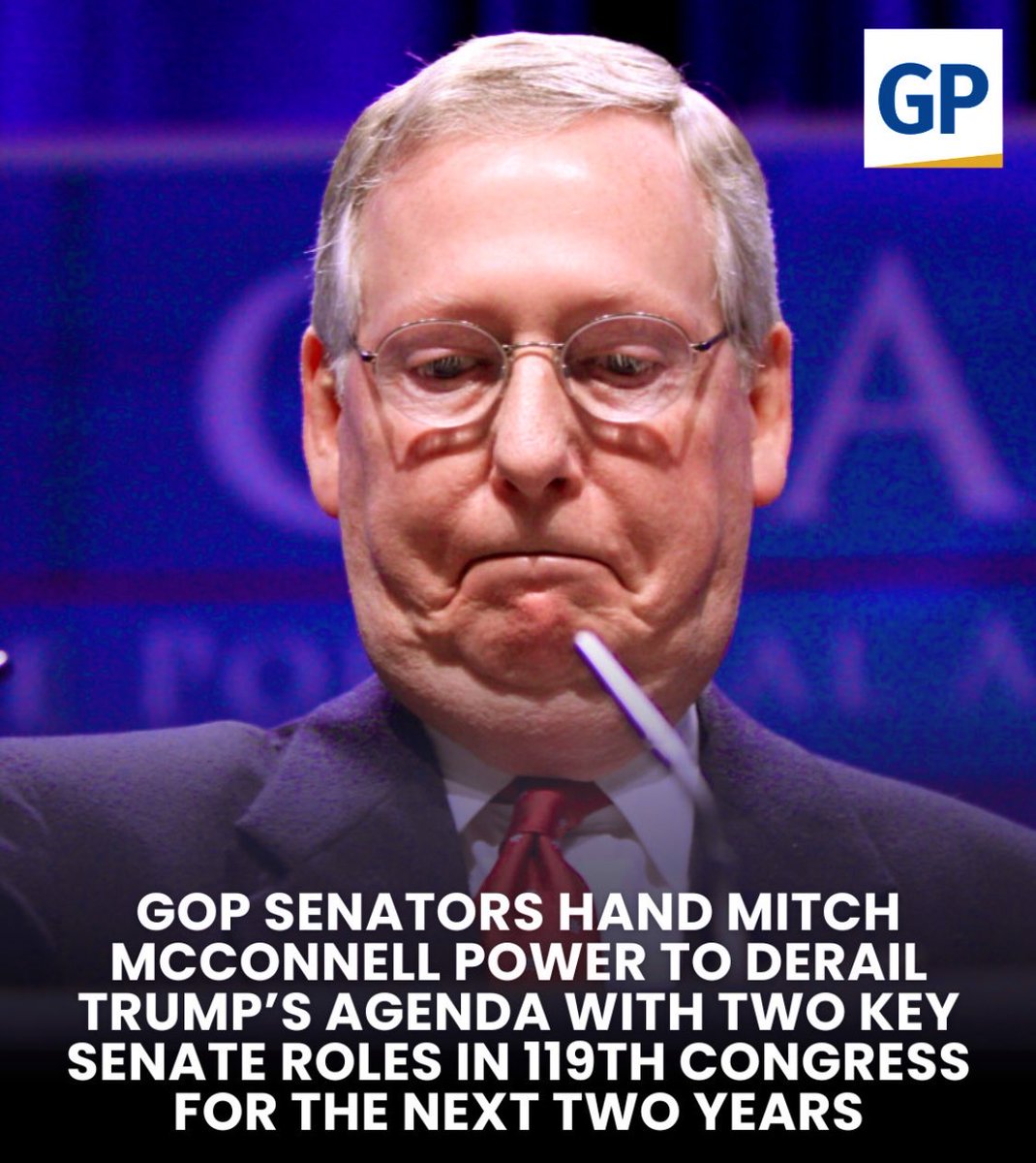 StarrAli001's tweet photo. I thought he was retiring?McConnell needs a nursing home, not a chairmanship!

He along with Pelosi are the reasons why we need term limits. 

“Senate Republicans have once again enabled RINO Mitch McConnell, gifting him the chairmanships of the Senate Rules Committee and the powerful Senate Appropriations Subcommittee on Defense for the 119th Congress.”

https://t.co/LajA5O5a9V