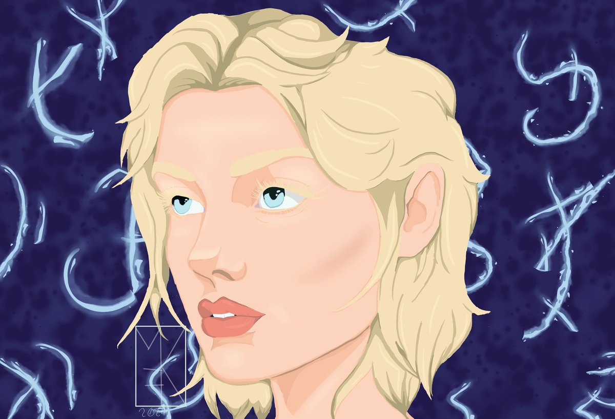 KillianMariah's tweet photo. Its felt really good to learn new thing and apply it to my natural drawing style. I feel like I finally leveled up. 
Everyone meet Mika Gorkem heir to the Aeberuthey throne in my book Fate's Gambit. Come get to know her and follow her story 💛
#books #ArtistOnTwitter #fantasy https://t.co/wujcjGHzVp