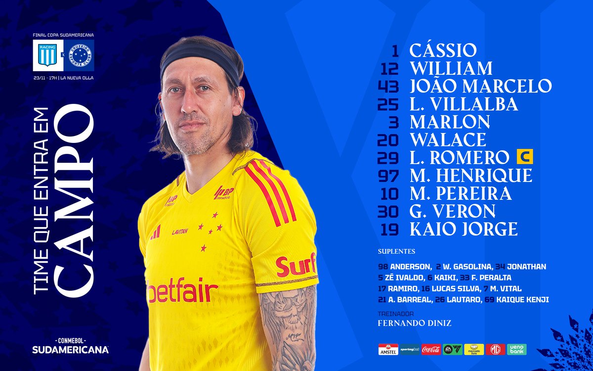 🦊📝Cruzeiro escalado para a decisão da Sudamericana!  VAMOS PELA TAÇA!!!

#RACxCRU  #LaBestiaNegra