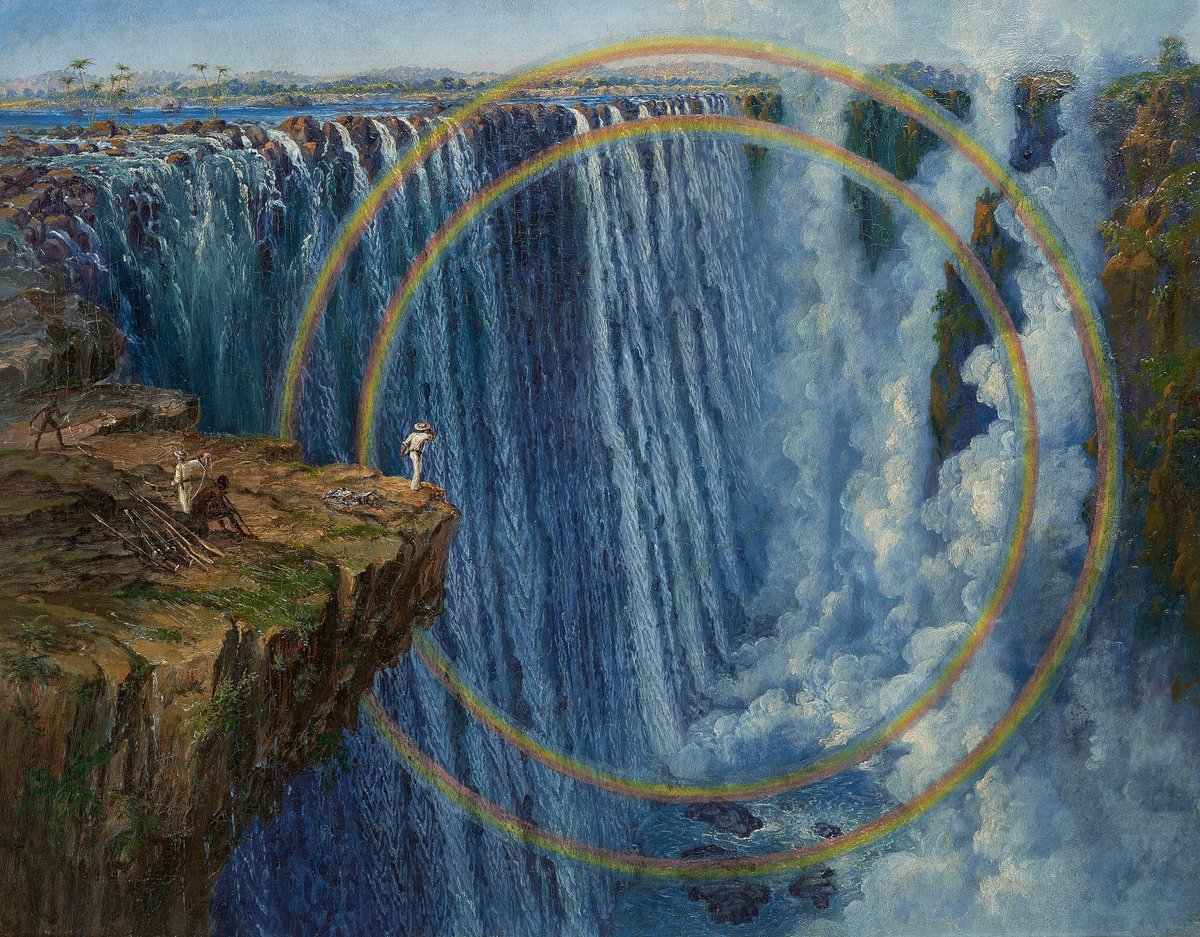 villagrippa's tweet photo. The Eastern Cataracts of the Victoria Falls by Thomas Baines https://t.co/aSs4nF5X0L