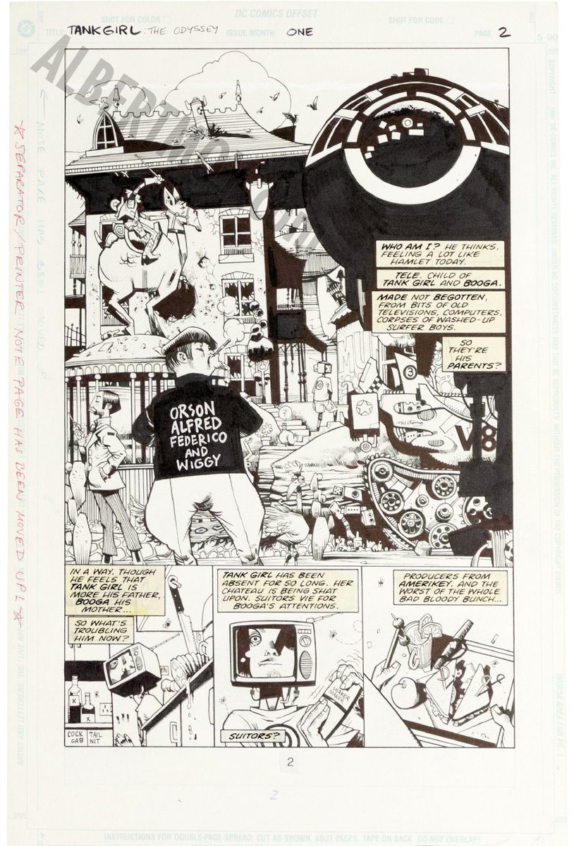 ArtofHewll's tweet photo. Tank Girl The Odyssey #1 
Interior pages 1-4 (1995) https://t.co/iVxMQnvTMm