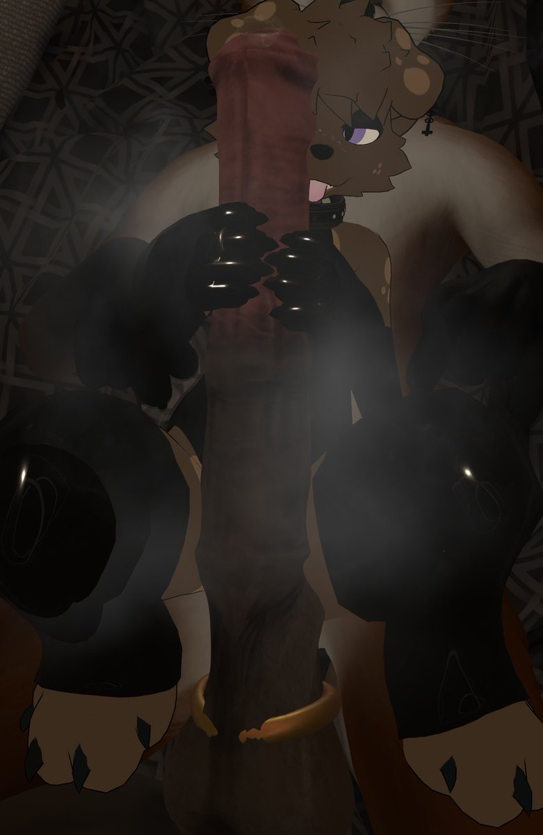 this dumb dog can’t get enough cock &gt;:(
