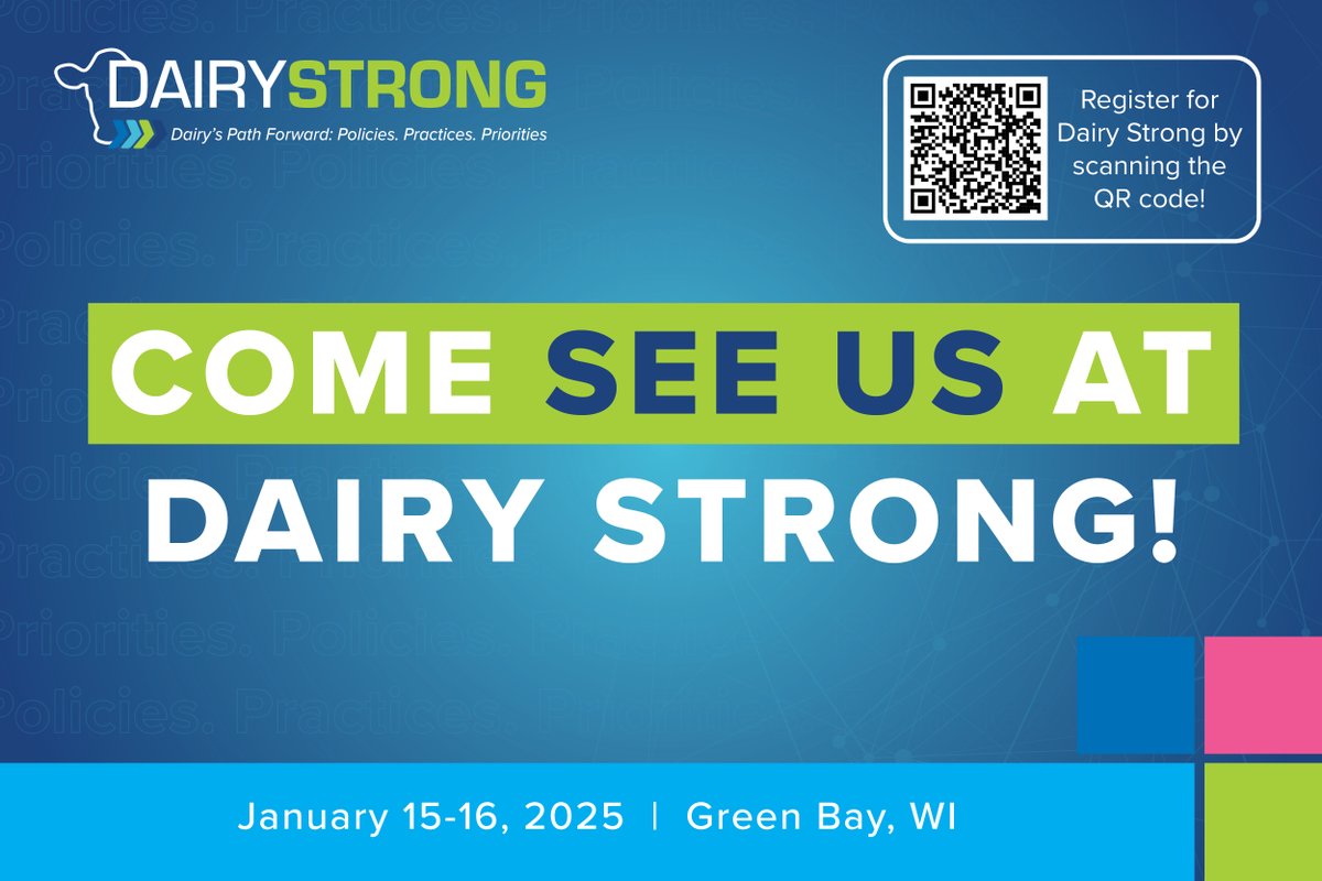 Join us at Dairy Strong for engaging breakout sessions on sustainability! Discover innovative practices, share ideas, and get connected to support for your sustainability efforts. Register by December 1 for discounted registration rates! Learn more at dairystrong.org/registration
