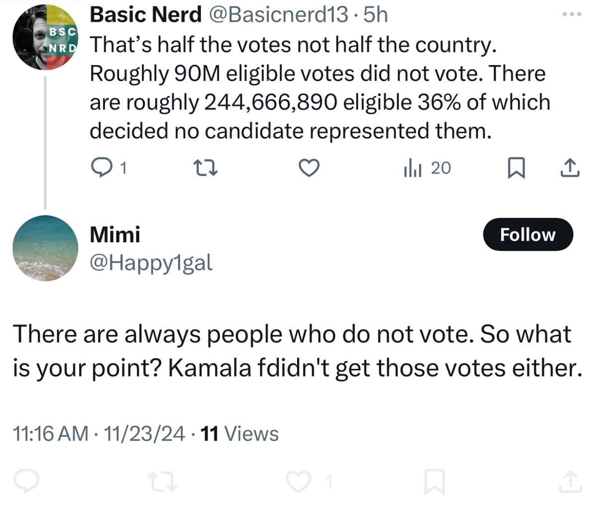 Basicnerd13's tweet image. I love the idea of blocking me after asking me a question.Let’s get the facts straight 50% of American does not support any party.Of eligible voters 36% abstained from voting,31% voted for Trump and then it goes down from there.36% of America has no one they feel represents them.