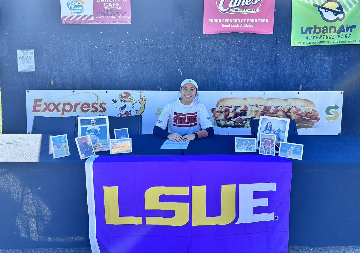 TSFJuarez's tweet photo. Congrats to 4 of our 2025 players for signing today at our annual TSF Camp &amp; Showcase! 🥳
Maleah Galvan-LSUE
Kourtney Carter-Blinn
Kenzie Dees-Southwestern
Averie Hernandez-Nelson University https://t.co/vCKFZt8GZl