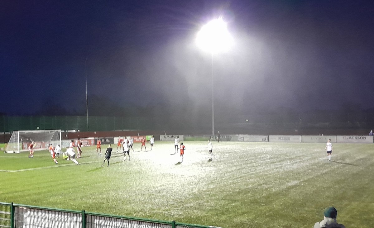 ventured down to <a href="/waltonhershamfc/">Walton & Hersham FC</a> in the driving rain.Great ground, atmosphere&amp;turnout despite weather.dismayed to see <a href="/GCAFCofficial/">Gloucester City AFC</a> go 4-0down in 1st half...my mate said wind was to blame...might have had a point- 92min goal from
<a href="/JoeHanks13/">Joe_Hanks</a> to make it 4 all! <a href="/GCAFCSupporters/">Gloucester City AFC Supporters Trust</a>