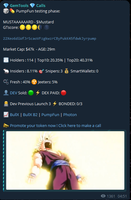 Mag_gems's tweet photo. π $Mustard @MustardSolana
π₯ Called at $47K to $31.9M β that's an insane x672 gain! π°
A $100 investment would now be worth $67,200! π€
Made possible by @gem_tools β your ultimate gem finder.
π² TG link in the first comment!
#Solana #CryptoGems #Mustard #GemTools #CryptoTrading