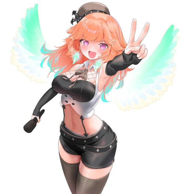 I drew kiara in her SOAR outfit!!!!can't wait to see wawa live at AFA next week!!!!!#KFPicasso #AFASG24 #hololiveSTAGE24 