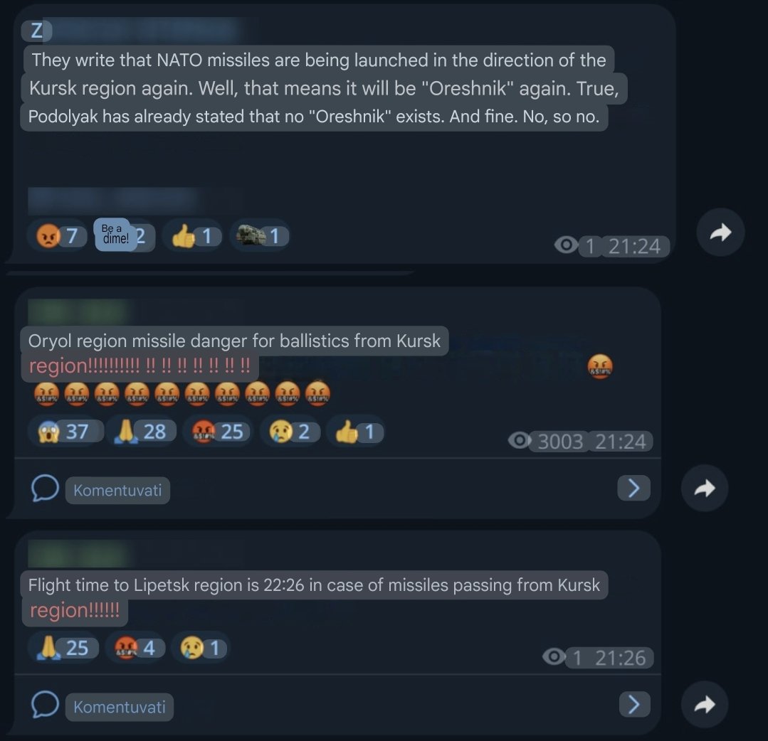 boris_beissner's tweet image. #Russia reports that up to 10 #ATACMS units have flown over Russia.