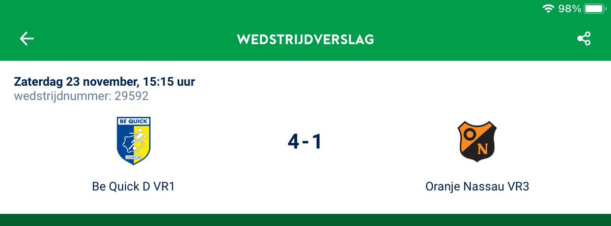 De enige wedstrijd in de tweede klasse E vandaag en die was op het Tolhuispark. Onder gure omstandigheden wisten de vrouwen in een onderhoudende wedstrijd de drie punten in Dokkum te houden.
