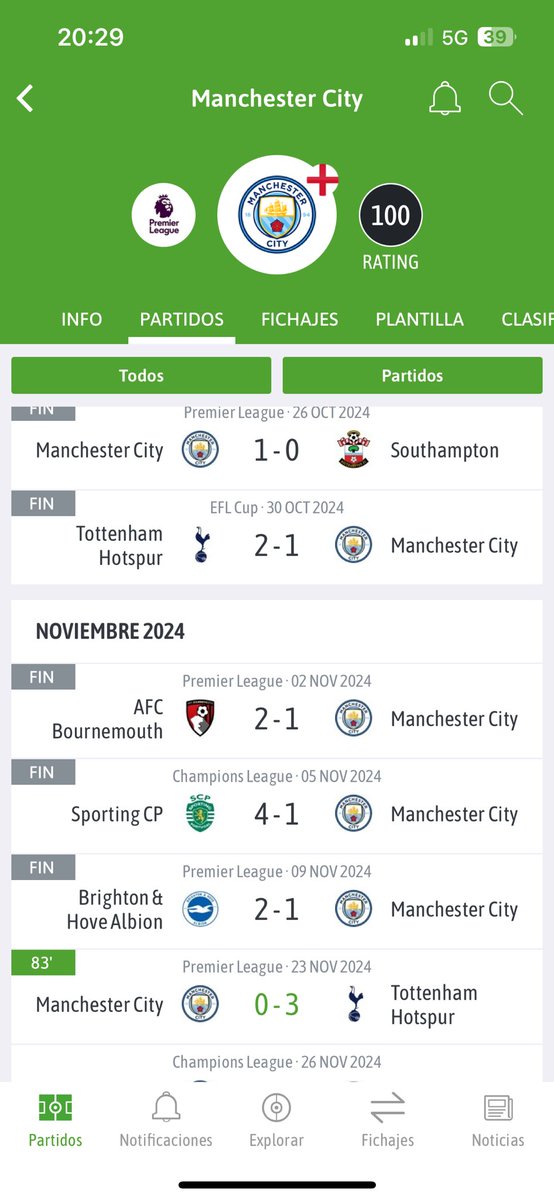 ESnomanu's tweet photo. Hace dos meses la Premier anunció que se endurecerían los controles antidoping. Desde entonces, el Manchester City de Guardiola lleva 5 derrotas seguidas. 💀 💀 https://t.co/93dWvoY0vg