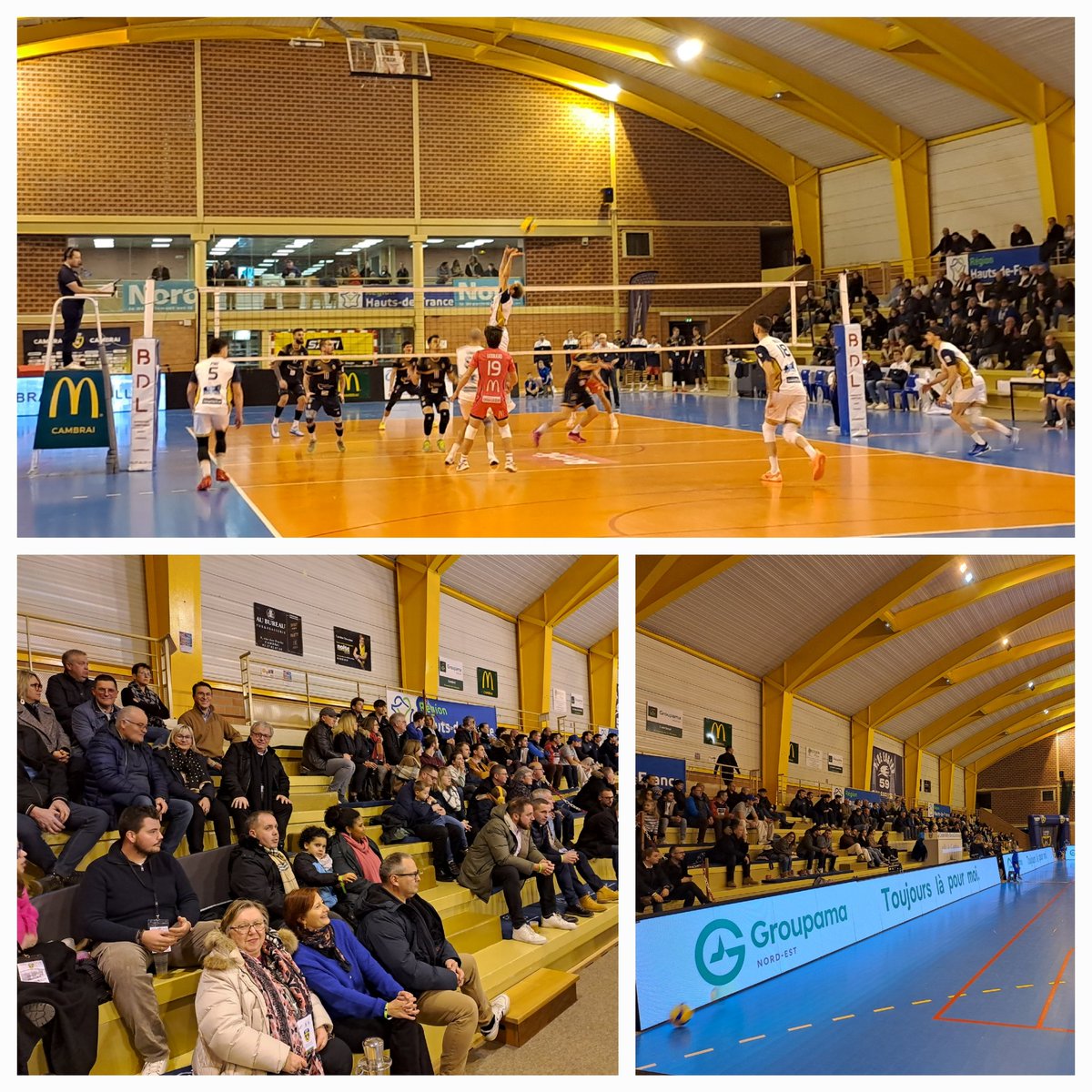 Chez <a href="/GroupamaNordEst/">Groupama Nord-Est</a> aussi, on a notre derby. Ce soir notre club partenaire <a href="/cambrai_volley/">Cambrai Volley 59</a> reçoit <a href="/reimsvolley51/">Reims Volley 51</a>. 💪💪
 Pour le coup, une cinquantaine d'Elus, Collaborateurs et Sociétaires ont été invités pour se retrouver et échanger.
<a href="/LaVieGroupama/">La Vie Mutualiste Groupama</a> <a href="/vincent_lizet/">Vincent Lizet GNE</a>