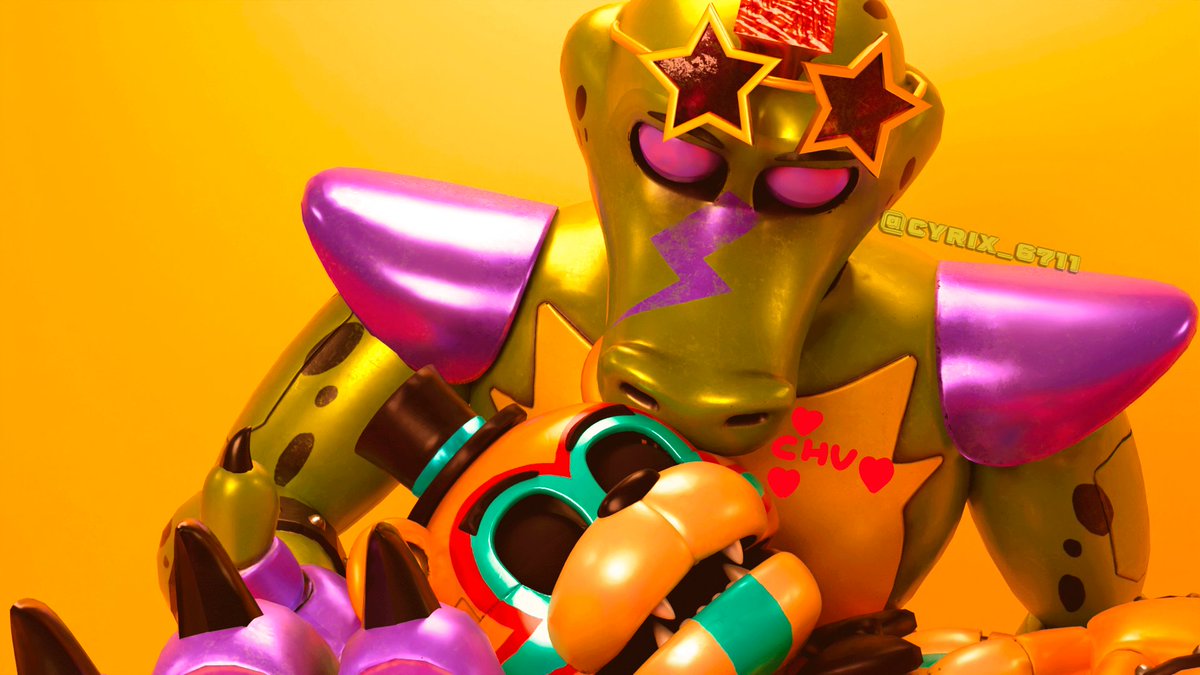 Cyrix_6711's tweet image. ❤️🐊 Playful Antics 🐊❤️
#fnaf #monteddy #fnafsecuritybreach #render #blender #montgomerygator #glamrockfreddy