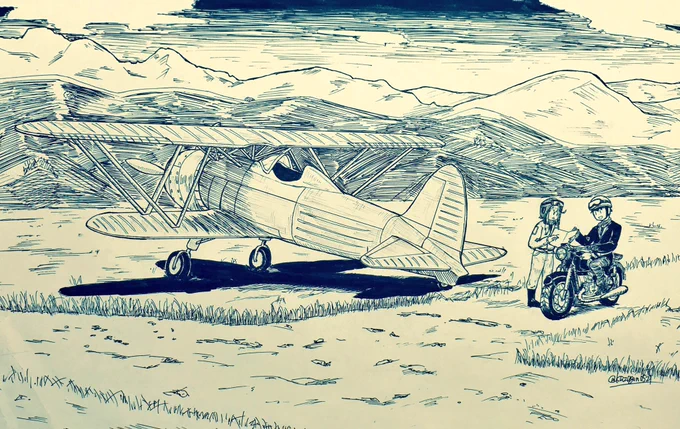#プロペラ機を貼るんだ 