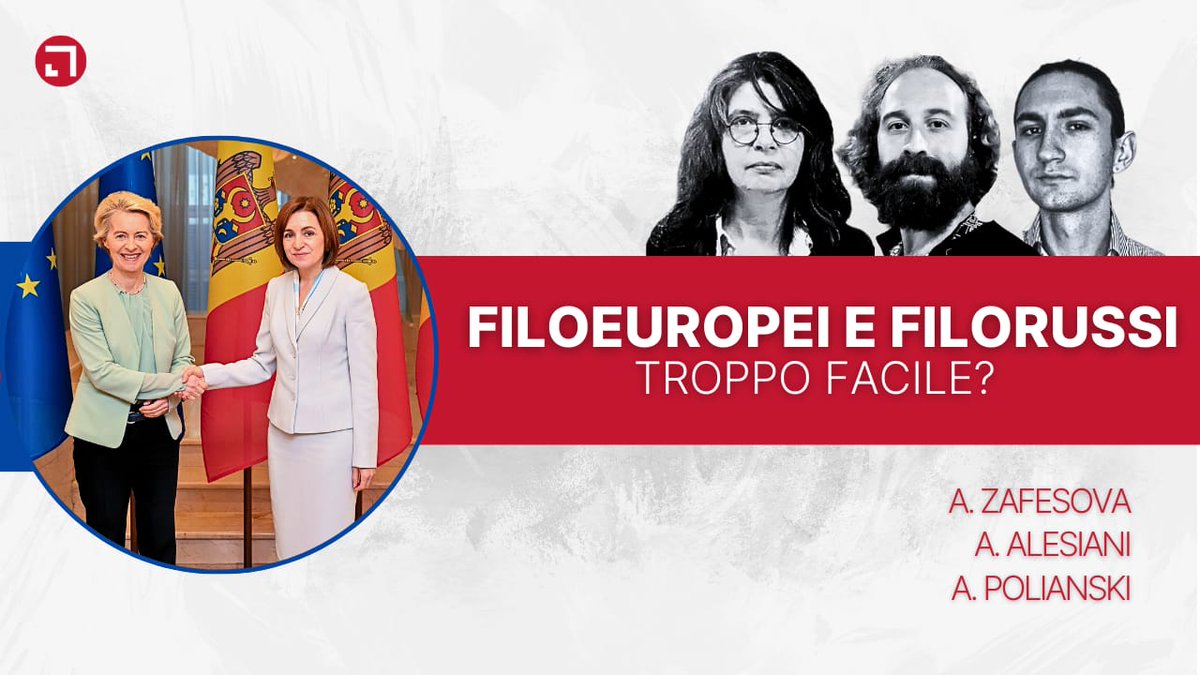 Liberi, Oltre le Illusioni 🇺🇦🇪🇺 (@liberioltre) on Twitter photo Filoeuropei e filorussi: troppo semplice? #Ucraina, #Georgia e #Moldova
Riflettiamo con <a href="/zafesova/">Anna Zafesova</a> sulle recenti elezioni in Moldova e Georgia, riprendendo il discorso della puntata precedente sull'analisi dello scenario ucraino.
<a href="/and_alesiani/">Andrea Alesiani</a> <a href="/polianskee/">Alexei Polianski</a>
youtube.com/watch?v=O7AXbH… Filoeuropei e filorussi: troppo semplice? #Ucraina, #Georgia e #Moldova
Riflettiamo con <a href="/zafesova/">Anna Zafesova</a> sulle recenti elezioni in Moldova e Georgia, riprendendo il discorso della puntata precedente sull'analisi dello scenario ucraino.
<a href="/and_alesiani/">Andrea Alesiani</a> <a href="/polianskee/">Alexei Polianski</a>
youtube.com/watch?v=O7AXbH…