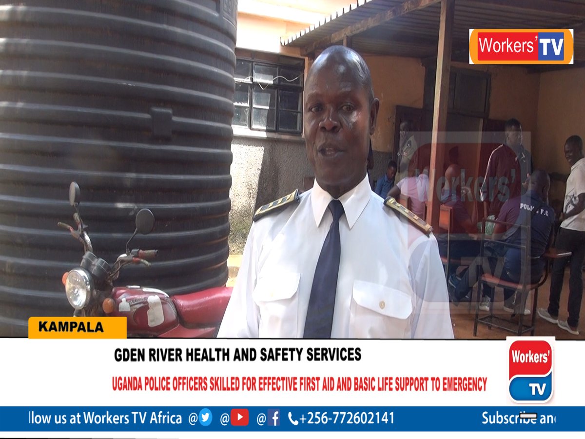 workers_tv's tweet photo. Gden River Health &amp; Safety Services  embarks on skilling program to equip Uganda police officers in first aid &amp; basic life support to emergency management skills amidst rising road accidents
@Ugandapolice1 @PoliceUg @roadsai_1 @KI_roadsafety 
https://t.co/A3QwRj6ooa via @YouTube https://t.co/hXcs0PcDLb