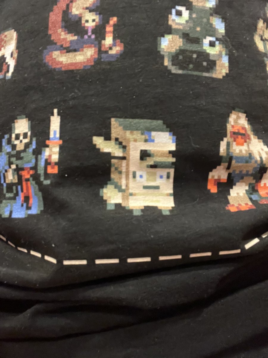 Brian Cronin (@briangcronin) on Twitter photo Noticed a strange character on the <a href="/roguelike_con/">Roguelike Celebration</a> shirt from this year
Is that an office printer enemy? Noticed a strange character on the <a href="/roguelike_con/">Roguelike Celebration</a> shirt from this year
Is that an office printer enemy?
