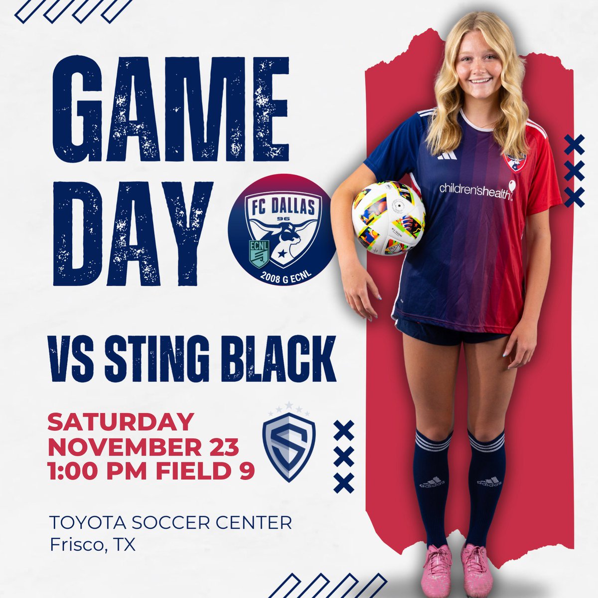 Game Day! Come cheer on our girls! <a href="/FCDGirlsECNL/">FC Dallas Girls ECNL</a> <a href="/a4futbol/">Aaron Gordon</a>