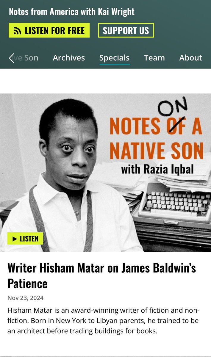 Razia Iqbal (@raziaiqbal) on Twitter photo The marvellous <a href="/hishamjmatar/">Hisham Matar</a> on #jamesbaldwin in the latest episode in our podcast series #notesonanativeson 🙏🏽 <a href="/tonyphillips40/">Tony Phillips</a> <a href="/AxelKacoutie/">Axel Kacoutié</a> Gary Washington, <a href="/WNYCStudios/">WNYC Studios</a> <a href="/PrincetonSPIA/">Princeton School of Public & International Affairs</a> <a href="/Princeton/">Princeton University</a> The marvellous <a href="/hishamjmatar/">Hisham Matar</a> on #jamesbaldwin in the latest episode in our podcast series #notesonanativeson 🙏🏽 <a href="/tonyphillips40/">Tony Phillips</a> <a href="/AxelKacoutie/">Axel Kacoutié</a> Gary Washington, <a href="/WNYCStudios/">WNYC Studios</a> <a href="/PrincetonSPIA/">Princeton School of Public & International Affairs</a> <a href="/Princeton/">Princeton University</a>