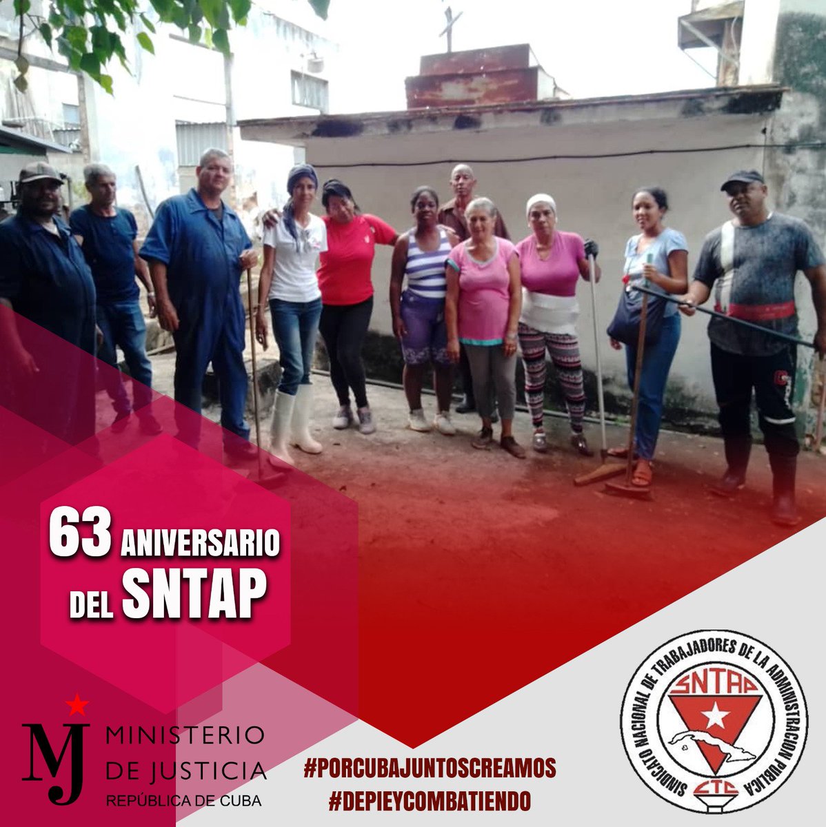 Felicidades a todos los trabajadores de la  Administración  Pública.  Hoy nuestro sindicato celebra su 63 aniversario.  #PorCubaJuntosCreamos