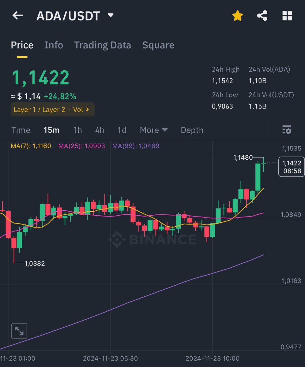 🔥 ADA/USDT $1,14 +24,82% Last 24h