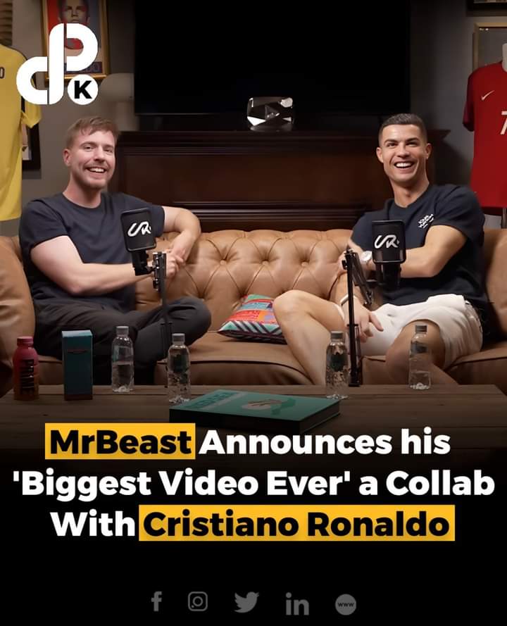 Maanufantasy's tweet photo. MrBeast has revealed a collaboration video with Cristiano Ronaldo, calling it his "biggest video Ever", set to premiere on November 30th.  

MrBeast teased the project as something unprecedented, promising an exciting and unique experience for his audience
#MrBeast 
#Ronaldo https://t.co/XqAqsSssZL