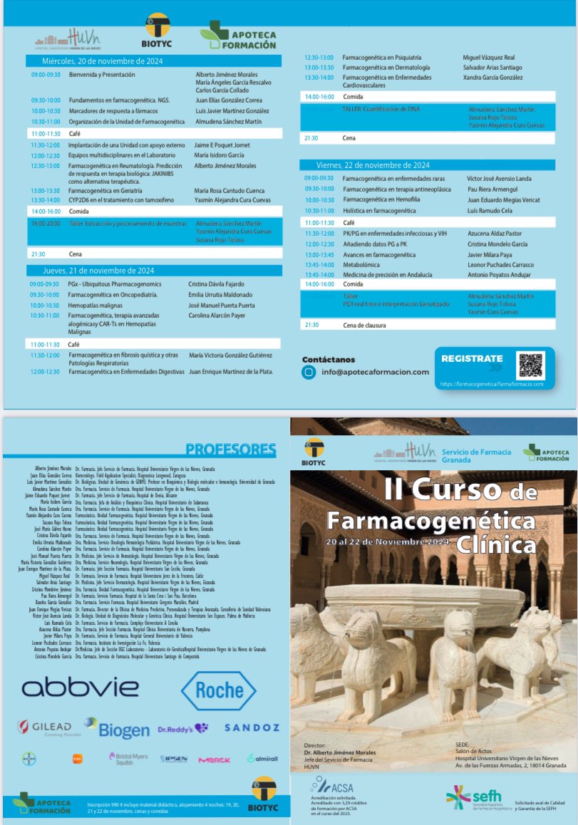 🧬💊Ha sido un Excelente II Curso #Farmacogenética Clínica en         ServicioFarmacia de <a href="/hospital_hvn/">HUVN</a>
Magníficos ponentes, gran asistencia
Nuevas sorpresas para la III edición!!🧬
No te la pierdas!!