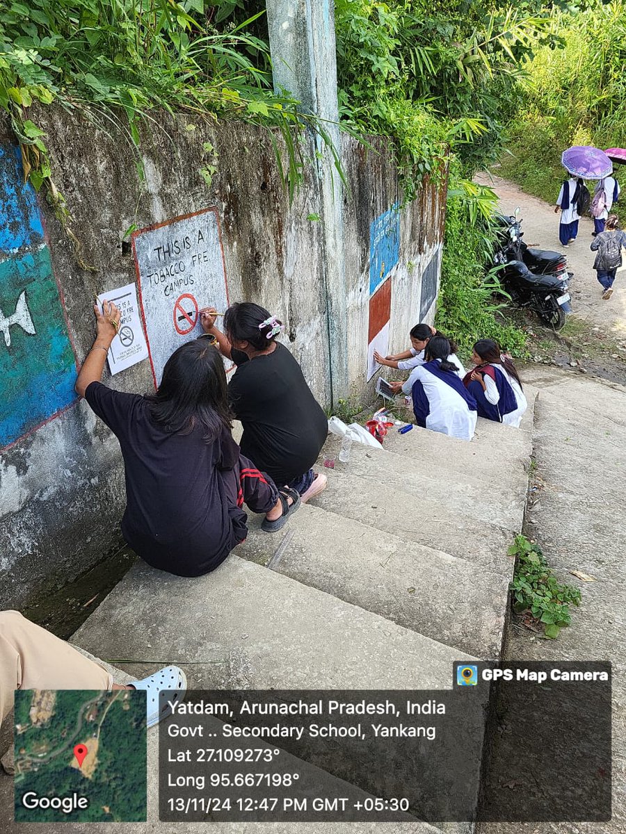 NtcpStcc_ap's tweet image. Wall painting by DTCC Changlang at Shining star Academy miao #SayNoToTobacco #TFYC2 @mohfwindia