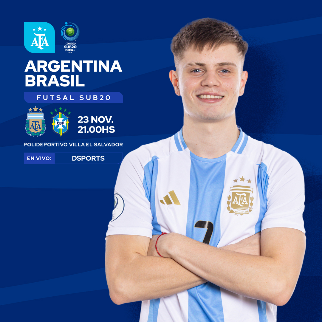 🏆 #Sub20FS
🗓 Semifinal
⚽ #Argentina 🇦🇷 🆚 #Brasil 🇧🇷
⏲ 21.00
🏟️ Polideportivo Villa El Salvador
📍 Lima, Perú
📺 <a href="/DSports/">DSPORTS</a>
📝 afa.com.ar/es/posts/sudam…
