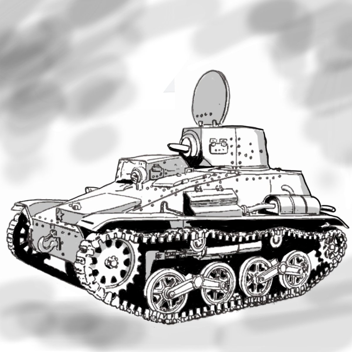 bushinyan_enikk's tweet photo. 【九四式軽装甲車】
~Japanese Type 94 tankette~
〓ΦωΦ〓 #Japanesetank #military #type94 #tankette #illustration
#九四式軽装甲車 #戦車 #坦克 #イラスト https://t.co/NBoT3qH1Ke