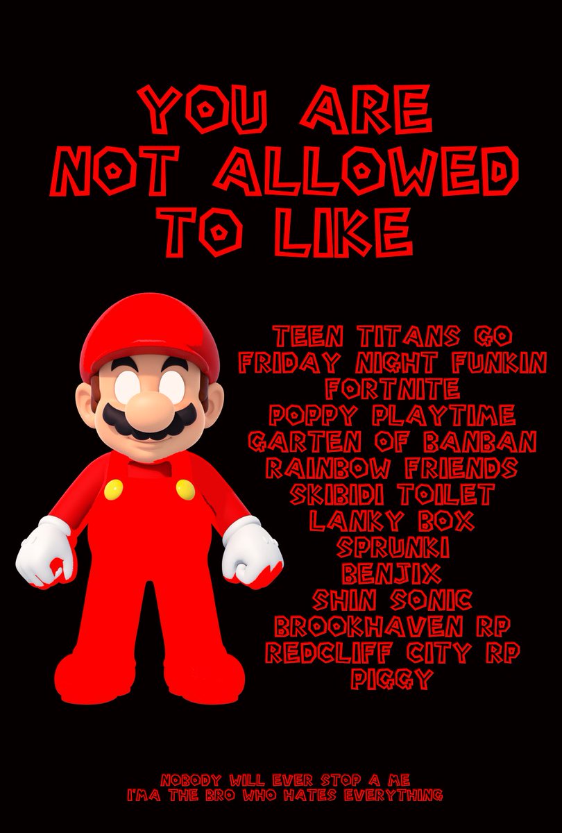 demonic_mario's tweet image. I can tell you what you can and can’t like and nobody is gonna stop a me