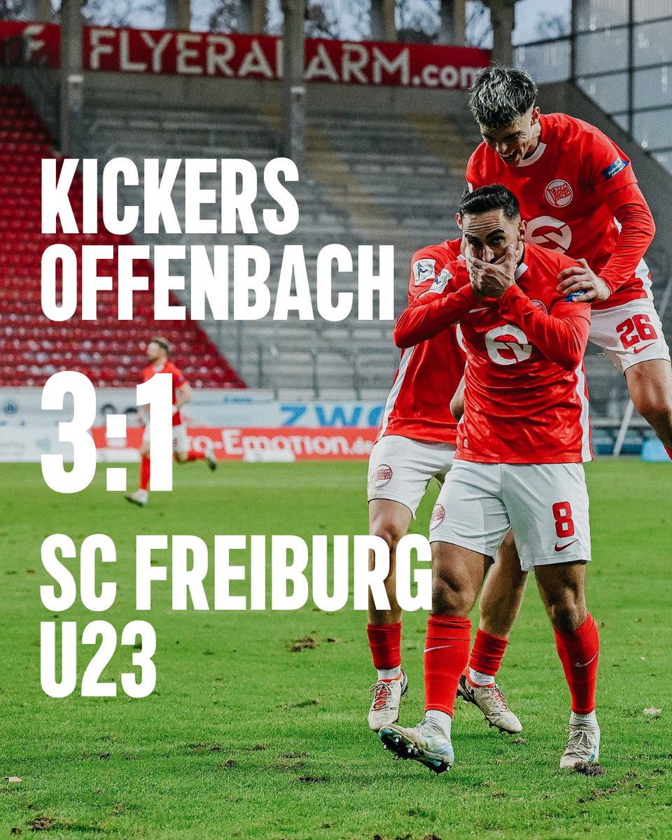 OFC_offiziell's tweet photo. Nach Toren von Berlinski, Ünlücifci und Mustafa startet der OFC erfolgreich in die Rückrunde. 🔴⚪️ #OFCSCF #kickersoffenbach #nurderOFC https://t.co/QhsLiHGjRN