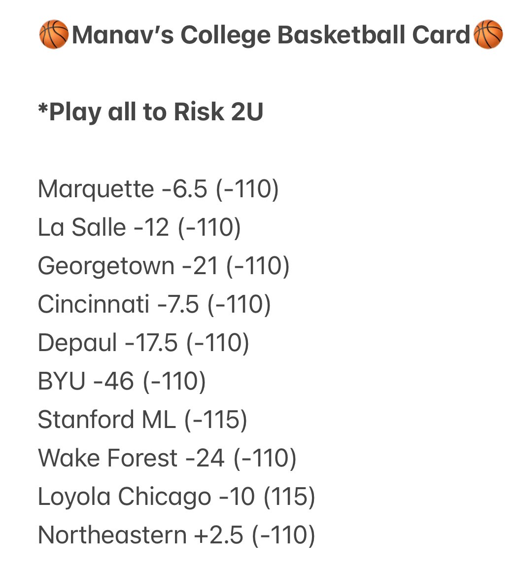 🏀NCAAB Birthday Weekend Card🏀

Card is Posted Below 👇 
. 
💰Massive Giveaway 💰 

I will be giving away $100 total to 5 people if  we profit.  Like this tweet to enter and retweet for a additional entry 💜

Powered by <a href="/CheddarPrinters/">Cheddar Printers</a>