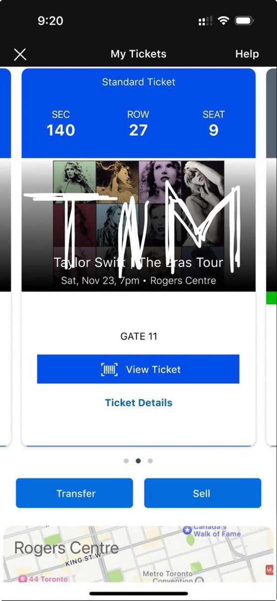 I got 2X Taylor Swift tickets for The Eras Tour for NOV 23rd at Rogers Centre Toronto, Canada. Proof of ticket available, secure transfer via Ticketmaster. Message me
If interested #TSTheErasTour #TaylorSwift #TorontoTSTheErasTour
#TorontoErasTour