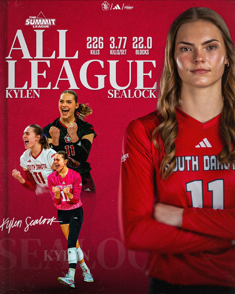 Another one ☝️

<a href="/KylenSealock/">Kylen Sealock</a>  has earned her second straight <a href="/TheSummitLeague/">The Summit League</a>  All-League honor!

#GoYotes x #WeAreSouthDakota