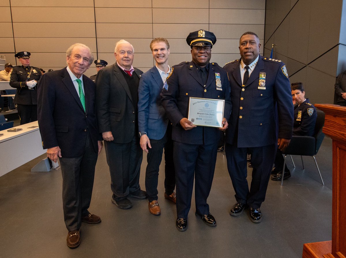 NYPDTransit's tweet photo. The term Centurion hails from ancient Rome, but still lives strong today at the NYPD through the Centurion Foundation award for policing excellence - and that’s exactly what these seasoned Transit cops were recognized for at yesterday’s ceremony. Congrats to all our honored members.