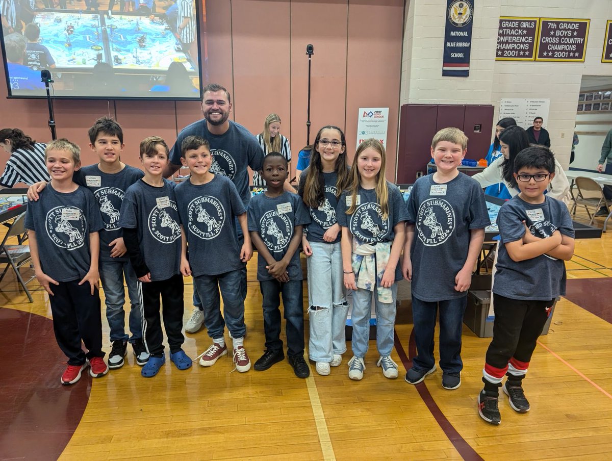 Scott School Submarines at The First Lego League Tournament. Thank you ⁦<a href="/NEF203/">NEF</a>⁩ for supporting this event!  You helped us positively influence the trajectory of Scott Eagles!