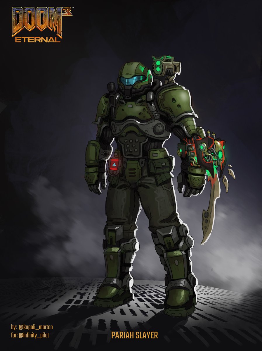 boomshootart's tweet photo. Absolutely goated #Doom3 #DoomSlayer skin mod by @blacklight9699
Download:
https://t.co/9biEMnmN9q
Design by me and @NotramIlopak
#doometernal #doomguy #doommod #doommods #doommodding #crossover #idstudio https://t.co/p05pgNHEwG