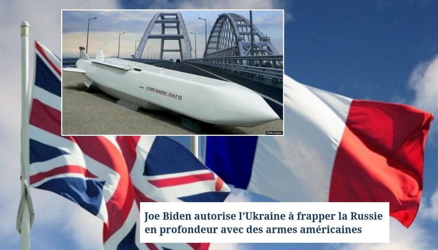 runews's tweet photo. France has authorized Ukraine to use French SCALP missiles to strike inside Russia https://t.co/2X5yUW3BYe